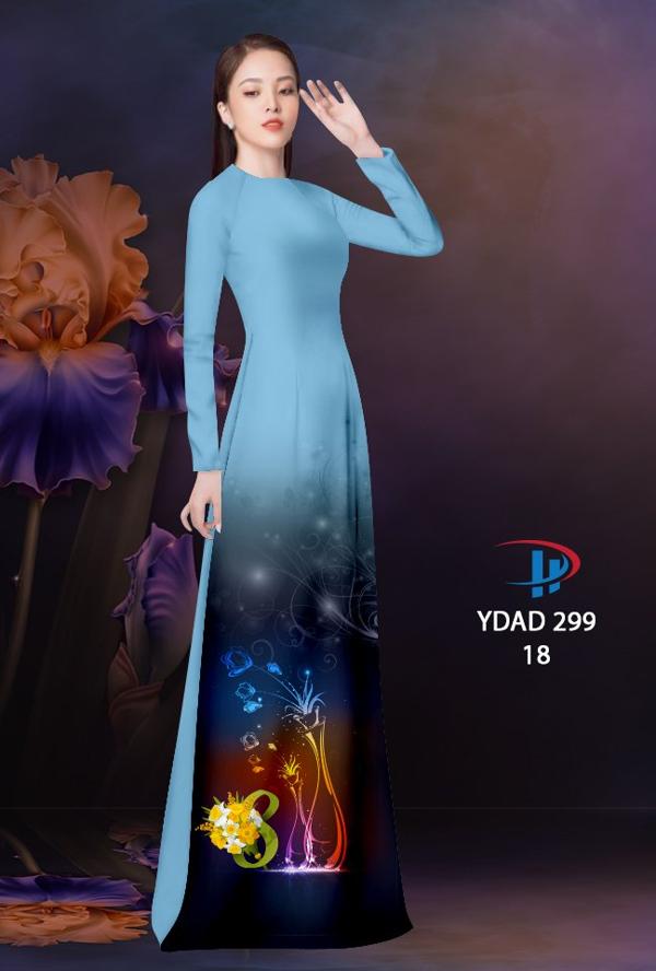 Vải Áo Dài Hoa In 3D AD YDAD299 18